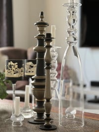 Fuseau noir&bronze bougeoir