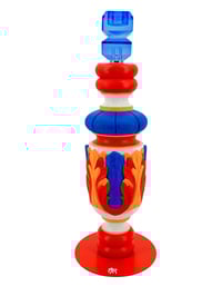 Bleu translucide bougeoir