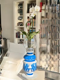 Onde bleue Bougeoir/Vase/Aquarium