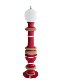 Trait blanc Lampe à huile rouge