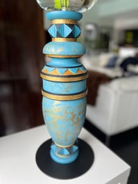 Bleu antique bougeoir/vase