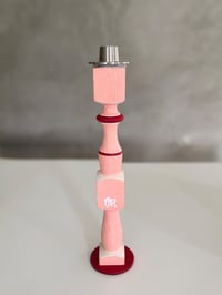 Silhouette rose clair&rouge Bougeoir