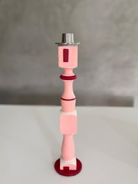 Silhouette rose clair&rouge Bougeoir