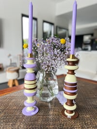 Saveurs pastel bougeoirs