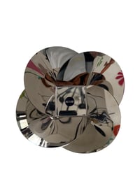 lignes chromées bougeoir/vide poche/coupelle mauve