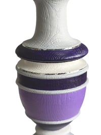 lignes chromées bougeoir/vide poche/coupelle mauve