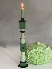 Silhouette vert&rose Bougeoir