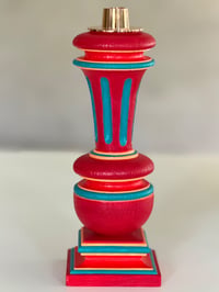 Bleu d'orient Bougeoir rayé